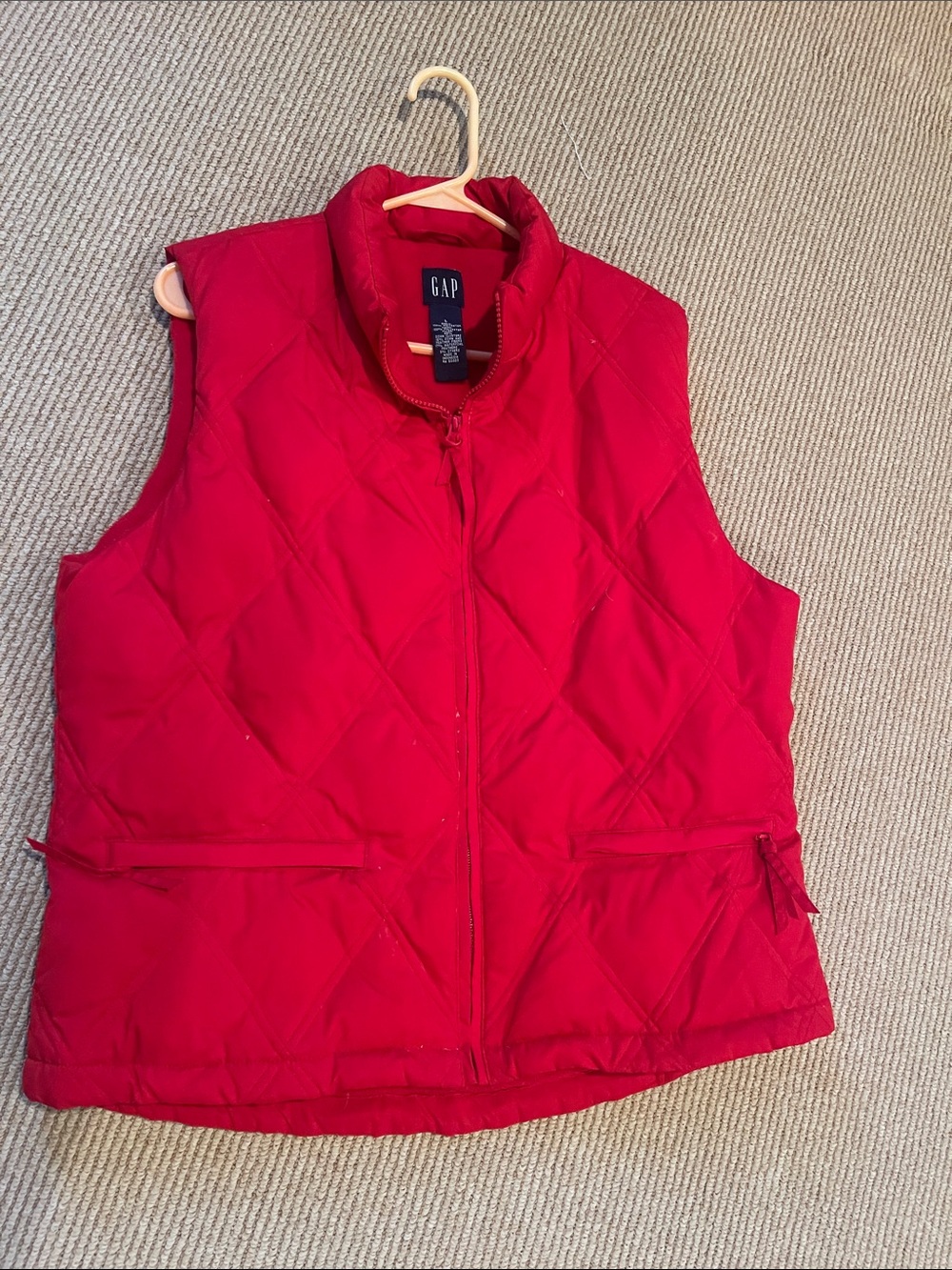 GAP Red Quilted Puffer Vest